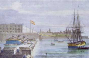 Arsenal de Cádiz, siglo XVIII. Fuente. 